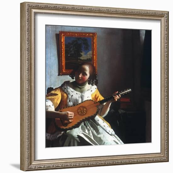Vermeer: Guitar Player-Johannes Vermeer-Framed Giclee Print