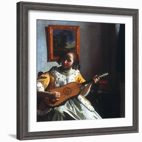 Vermeer: Guitar Player-Johannes Vermeer-Framed Giclee Print