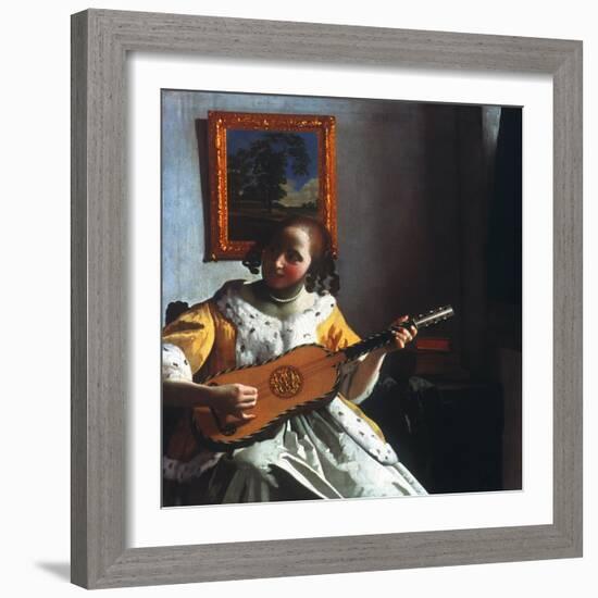 Vermeer: Guitar Player-Johannes Vermeer-Framed Giclee Print