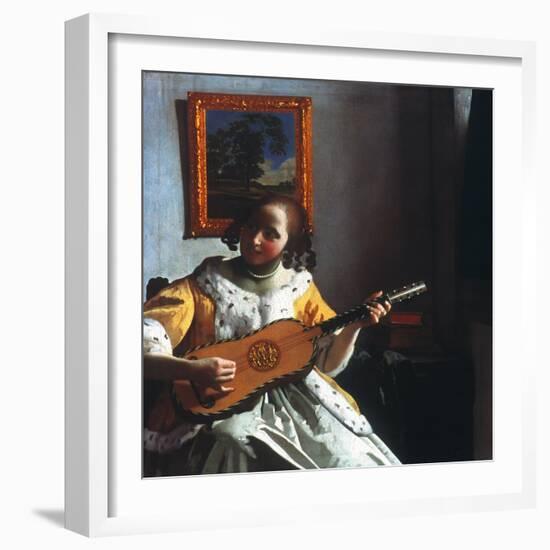 Vermeer: Guitar Player-Johannes Vermeer-Framed Giclee Print