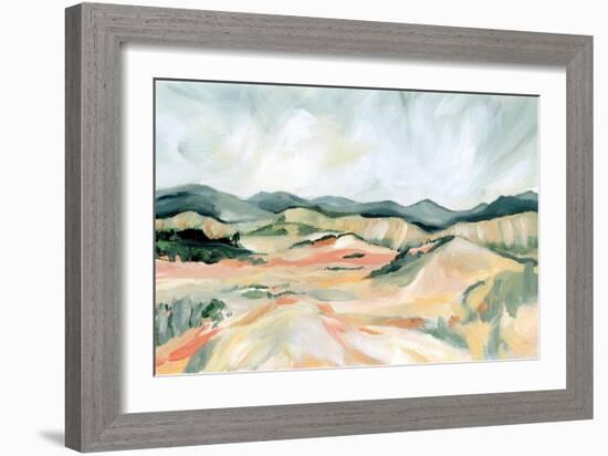 Vermillion Landscape III-Katrina Pete-Framed Art Print