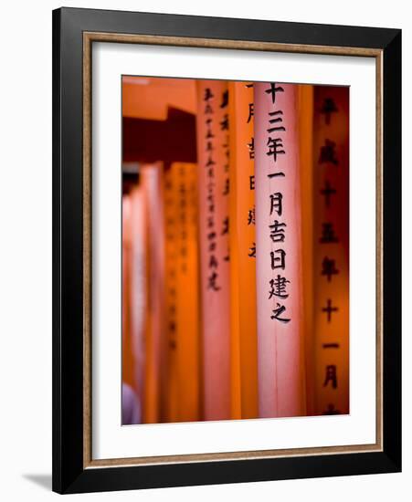 Vermillion Torii Gates, Fushimi-Inari Taisha, Kyoto, Japan, Asia-Ben Pipe-Framed Photographic Print