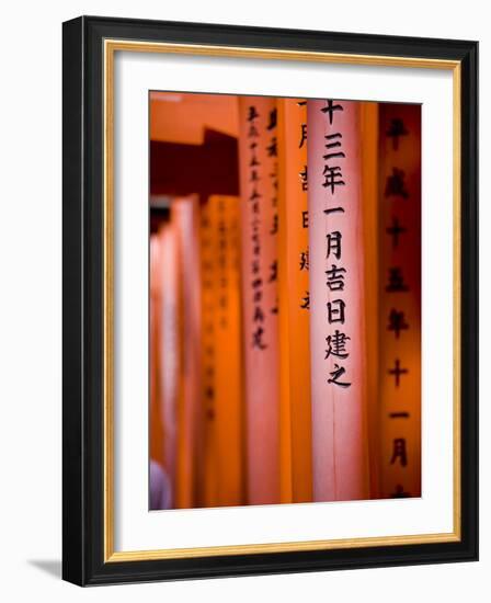 Vermillion Torii Gates, Fushimi-Inari Taisha, Kyoto, Japan, Asia-Ben Pipe-Framed Photographic Print