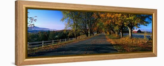 Vermont Country Road in Autumn-null-Framed Stretched Canvas