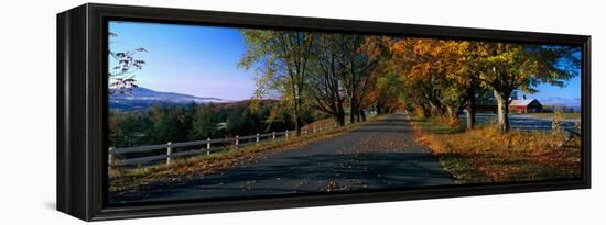 Vermont Country Road in Autumn-null-Framed Stretched Canvas