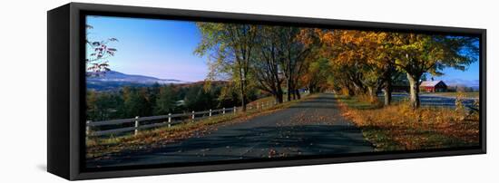 Vermont Country Road in Autumn-null-Framed Stretched Canvas