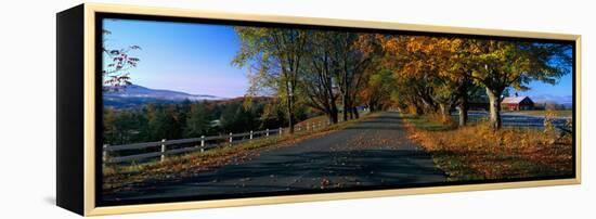 Vermont Country Road in Autumn-null-Framed Stretched Canvas