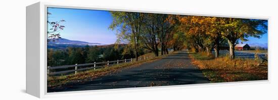 Vermont Country Road in Autumn-null-Framed Stretched Canvas