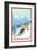 Vermont - Downhill Skier Scene-Lantern Press-Framed Art Print