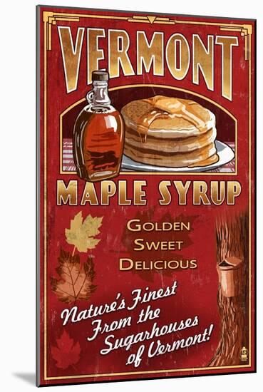 Vermont - Maple Syrup-Lantern Press-Mounted Art Print