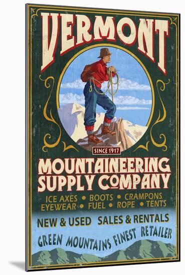 Vermont - Mountaineering Supply Company-Lantern Press-Mounted Art Print