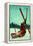 Vermont - Pinup Skier-Lantern Press-Framed Stretched Canvas
