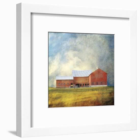 Vermont Red Barn-Dawne Polis-Framed Art Print