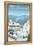 Vermont - Retro Ski Resort-Lantern Press-Framed Stretched Canvas
