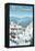 Vermont - Retro Ski Resort-Lantern Press-Framed Stretched Canvas