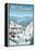 Vermont - Retro Ski Resort-Lantern Press-Framed Stretched Canvas