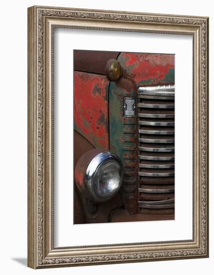 Vermont. Rusting Abandoned Vintage International Truck Detail-Judith Zimmerman-Framed Photographic Print