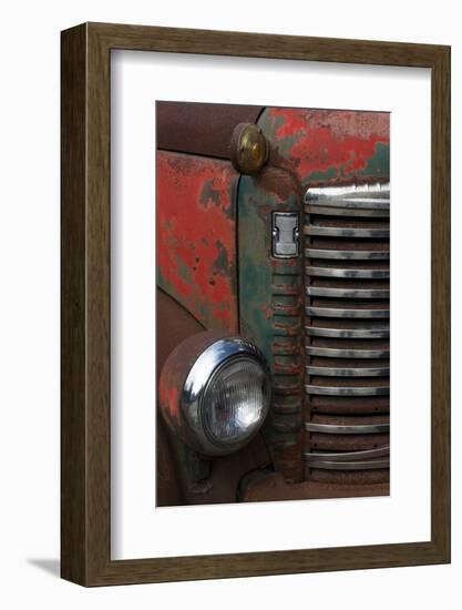 Vermont. Rusting Abandoned Vintage International Truck Detail-Judith Zimmerman-Framed Photographic Print