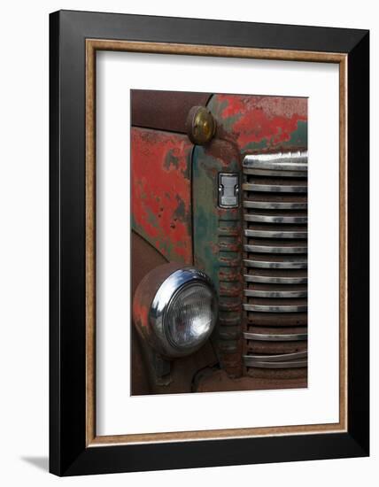 Vermont. Rusting Abandoned Vintage International Truck Detail-Judith Zimmerman-Framed Photographic Print