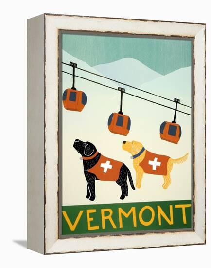 Vermont Ski Patrol Black-Stephen Huneck-Framed Premier Image Canvas