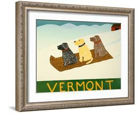 Vermont Sled Dogs-Stephen Huneck-Framed Giclee Print