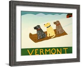 Vermont Sled Dogs-Stephen Huneck-Framed Giclee Print