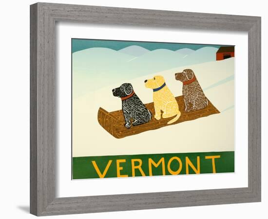 Vermont Sled Dogs-Stephen Huneck-Framed Giclee Print