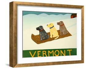 Vermont Sled Dogs-Stephen Huneck-Framed Giclee Print