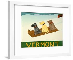 Vermont Sled Dogs-Stephen Huneck-Framed Giclee Print