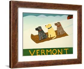 Vermont Sled Dogs-Stephen Huneck-Framed Giclee Print