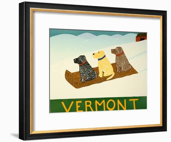 Vermont Sled Dogs-Stephen Huneck-Framed Giclee Print