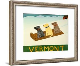 Vermont Sled Dogs-Stephen Huneck-Framed Giclee Print
