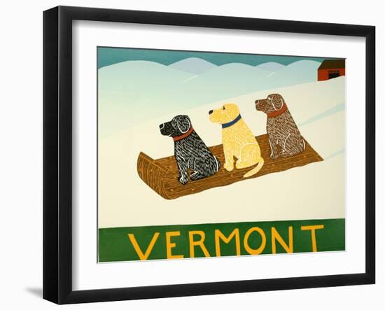 Vermont Sled Dogs-Stephen Huneck-Framed Giclee Print