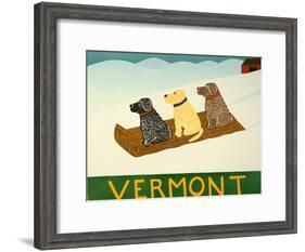 Vermont Sled Dogs-Stephen Huneck-Framed Giclee Print