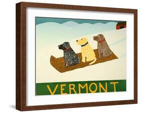 Vermont Sled Dogs-Stephen Huneck-Framed Giclee Print