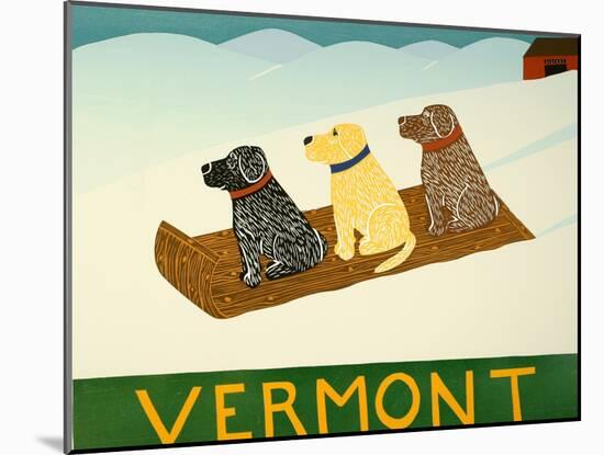 Vermont Sled Dogs-Stephen Huneck-Mounted Giclee Print