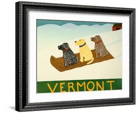 Vermont Sled Dogs-Stephen Huneck-Framed Giclee Print