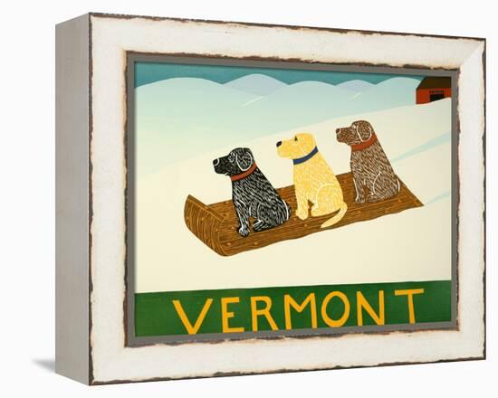 Vermont Sled Dogs-Stephen Huneck-Framed Premier Image Canvas