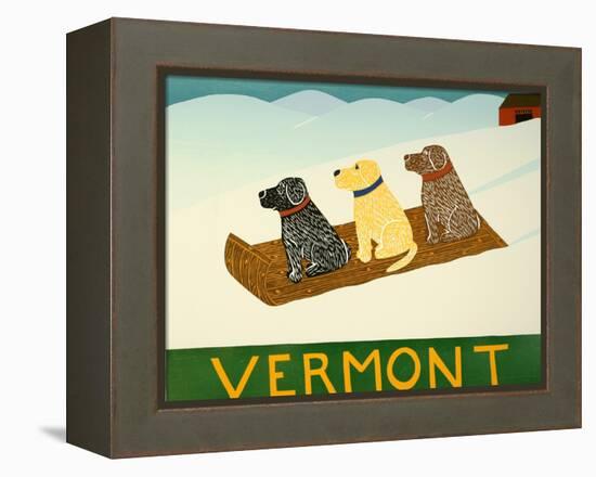 Vermont Sled Dogs-Stephen Huneck-Framed Premier Image Canvas