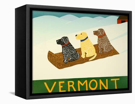 Vermont Sled Dogs-Stephen Huneck-Framed Premier Image Canvas