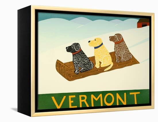 Vermont Sled Dogs-Stephen Huneck-Framed Premier Image Canvas