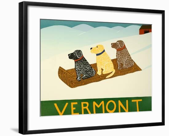 Vermont Sled Dogs-Stephen Huneck-Framed Giclee Print