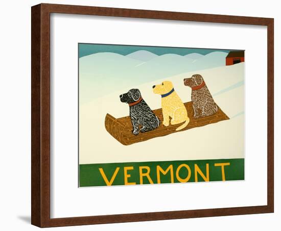 Vermont Sled Dogs-Stephen Huneck-Framed Premium Giclee Print