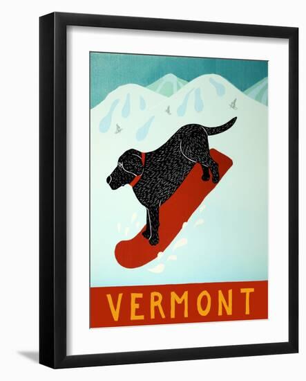 Vermont Snowboard Black-Stephen Huneck-Framed Giclee Print