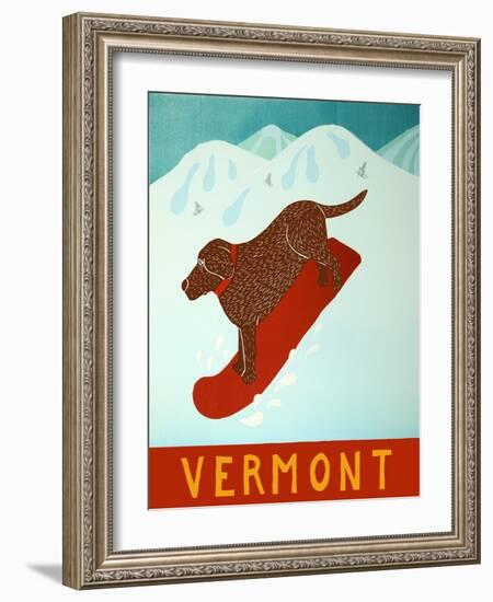 Vermont Snowboard Choc-Stephen Huneck-Framed Giclee Print