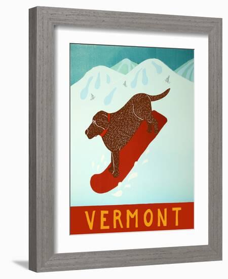 Vermont Snowboard Choc-Stephen Huneck-Framed Giclee Print