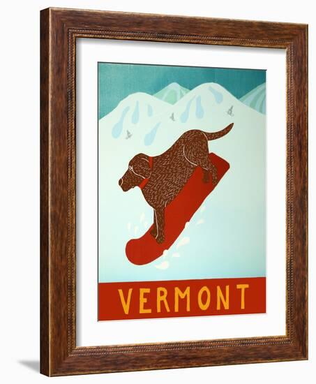 Vermont Snowboard Choc-Stephen Huneck-Framed Giclee Print