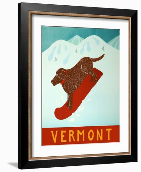 Vermont Snowboard Choc-Stephen Huneck-Framed Giclee Print