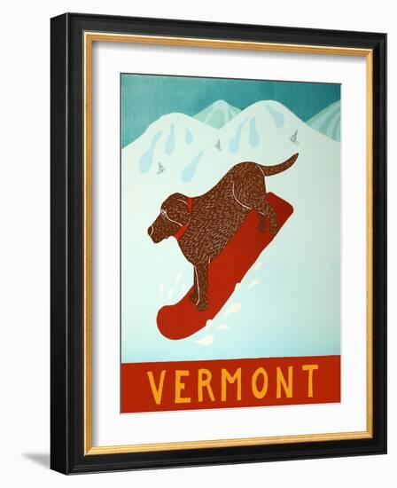 Vermont Snowboard Choc-Stephen Huneck-Framed Giclee Print