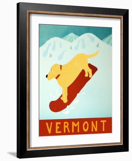 Vermont Snowboard Yellow-Stephen Huneck-Framed Giclee Print